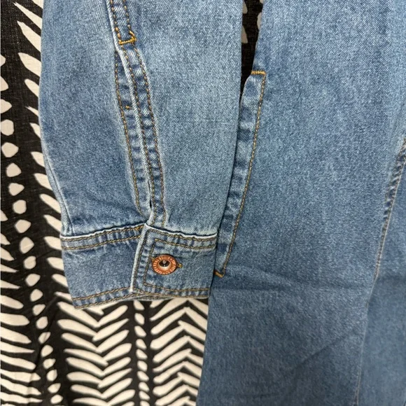 Frye Blue Long Sleeve Denim Dress - Picture 6 of 9